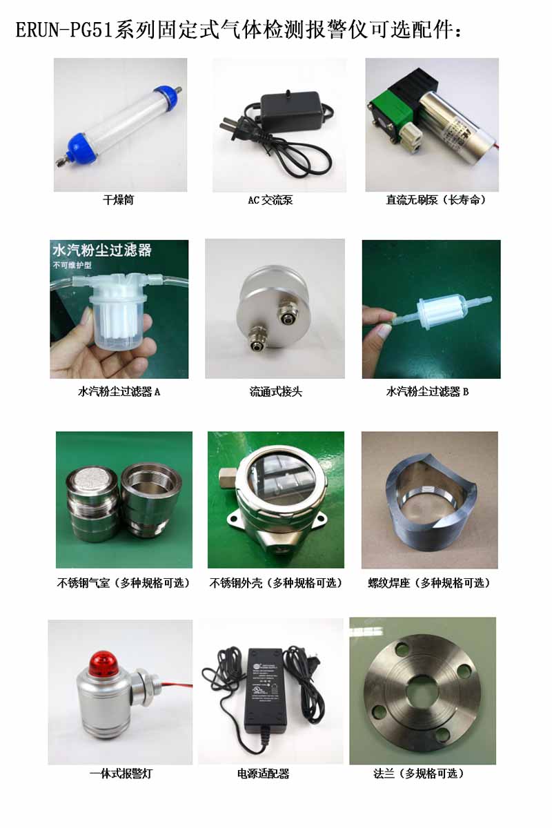 固定在線式丙炔氣體檢測報警儀可選配件